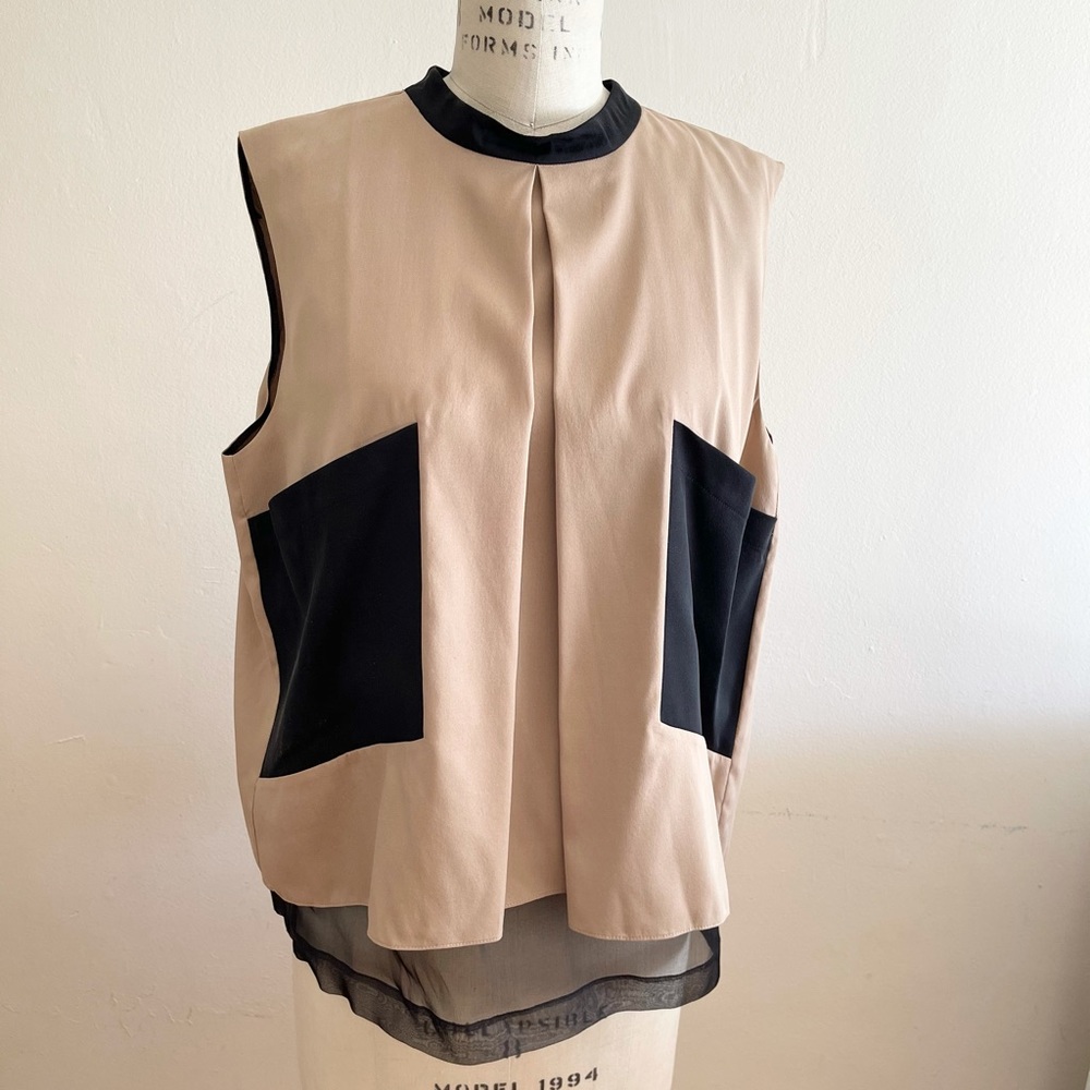 *Sale - Robert Rodriguez - 2 layers open back silk top